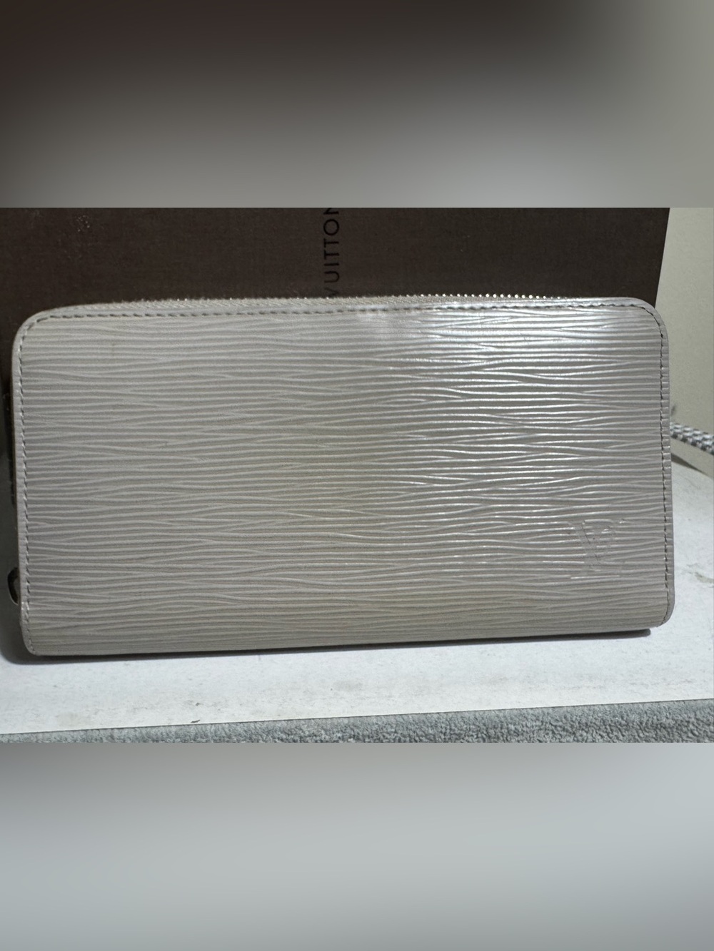Louis Vuitton Epi Leather Zip Pouch in Cream Taupe